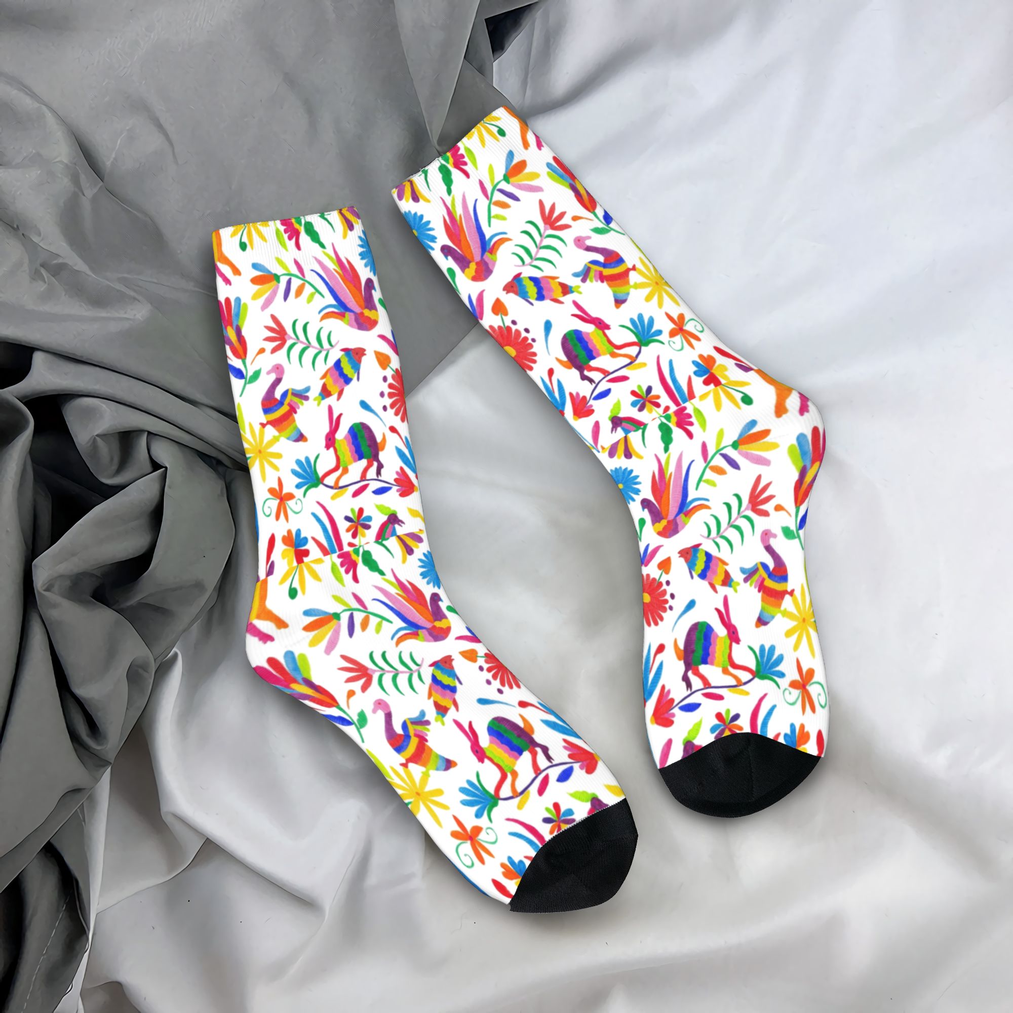 Dress Sock Men - Özel Otomi Halk Meksika Sanatı Erkek